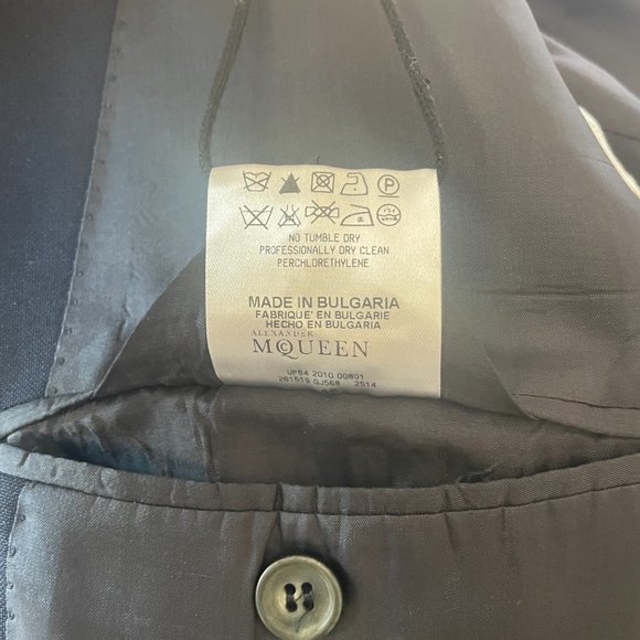 Alexander McQueen Sport Coat black sz 48 - Picture 6 of 6